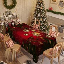 1/20 piezas Mantel rectangular de Navidad - Cubierta de mesa festiva de fibra de poliéster, mantel con patrón elegante y atmosférico, adecuado para mesas de comedor de 8/6/4 asientos, decoración de fiesta de Año Nuevo, lavable a máquina y fácil de limpiar, tela duradera, imprescindible para ocasiones de entretenimiento en el hogar - Multicolor - Ver 6