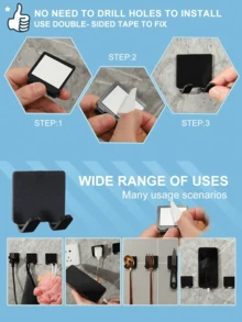 1/3Pcs Razor Holder Shaver Hook Hanger Stand For Shower,Stainless Steel Non Perforated Shaver Racks,Stainless Steel Razor Holder For Shower,Razor Holder Hooks,Waterproof Self-Adhesive Shaver Holder,Bathroom Storage Brackets,Wall Mounted Non Drilling Hanging Storage Racks,Ideal For Bathroom,Kitchen,School,Dormitory,Apartment