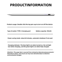 Compatible With Apple Pencil 2 IPad Pen Palm Rejection Stylus Compatible With Ipad Pro Mini 6 Air 2022 2021 2020 2019 2018 Compatible With Apple Pen IPad Pencil - Multicolor - View 9