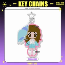 KATSEYE，KPOP 风格亚克力钥匙链，Kpop 女子组合，Manon Sophia Daniela Lara Megan Yoonchae，包包挂饰，汽车钥匙扣吊坠钥匙扣支架钥匙圈手机包挂件礼物，美观的钥匙扣，送给朋友的特别礼物 - 彩色 - 查看 15
