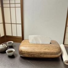 1 件胡桃木纸巾盒，简约北欧风格高端客厅茶几装饰，磁力拉纸巾架，创意手帕架，浴室手帕收纳盒，家居装饰，餐巾纸分配器托盘，客厅，卧室，洗脸盆，家居用品