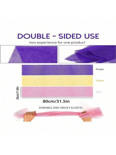 1/2 pièces Éponge de bain africaine longue en filet. Éponge de bain exfoliante pour le corps, grattoir pour le dos, lisseur de peau. Idéal pour une utilisation quotidienne, la salle de bain et le corps. Décoration pour la maison, le salon, la chambre à coucher, la salle de bain. Accessoires pour les voyages, les mariages, les fêtes, les anniversaires. Cadeaux pour les hommes, les mamans, les papas, les amis. Nouvel an. Cadeau amusant.