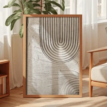 3 قطع / مجموعة لوحة فنية حديثة، مجموعة فن قماشي مجرد - ديكور جداري أنيق باللون الأبيض والرمادي، درجات لونية أرضية، محايد، فن زن، خطوط هندسية، ريفي، أسلوب حديقة زن، مؤطر أو غير مؤطر، ديكور غرفة، ديكور المنزل، ديكور شقة الطالب الجامعي، هدايا لديكور الجدران في الفندق، المنزل، غرفة المعيشة، غرفة النوم، الحمام والمكتب