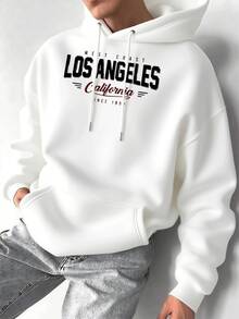Men's Pullover Hoodie With Los Angeles California Graphic Casual Long Sleeve Sweatshirt For Style And Comfort