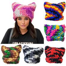 1PC Winter Knitted Hats For Women Cute Rabbit Ear Soft Warm Thick Acrylic Luxury Coupleboy Label Beanies Skullies Personalized Casual Party Couples Hats - Multicolor - View 17