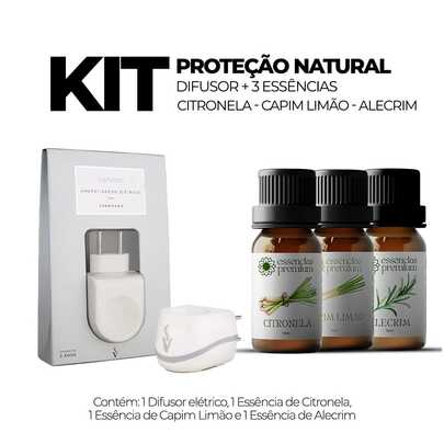 Difusor Aromatizador Elétrico Standard Bivolt Via Aroma + 3 Essências Premium 15 ml