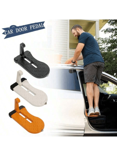 1 opvouwbare autodakdrager, opstap, universele autodeur, haak, extra looppedaal, aluminium veiligheidshamer