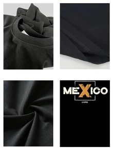La camiseta gráfica Spicy Señor Taco para mujer presenta un diseño divertido y animado que es liviano y cómodo, perfecto para los viernes festivos o para agregarle un poco de entusiasmo a tu estilo diario. - Negro - Ver 4