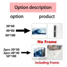 1 قطعة لوحة جداريّة فنّيّة تجريديّة ذات موجة زرقاء - لوحة جداريّة مطبوعة ذات موضوع المُحيط، تصميم موجة كبير حركي، بأسلوب الرسم بالألوان الزيتيّة لموجة البحر، طباعة صيفيّة، مثاليّة لاستخدام في ديكور غرفة المعيشة أو النوم أو الممر، ديكور غرفة المعيشة | فن جداري تجريدي | لوحة فنيّة منقوشة، ديكور فني جداري، مع إطار أو بدونه