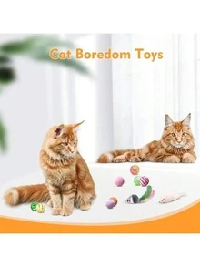 64pcs/48pcs/32pcs/16pcs Mixed Cat Toy Set - Variety Of Colorful Plastic Toys, Suitable For Multiple Cats, Keeps Them Entertained Daily, Cat Toy Assortment Gift Pack, Cat Teaser Toys - Multicolor - View 9