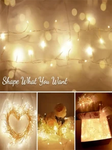 1 pieza Luz de Bengala LED, Luz de Hadas LED, Luz de Decoración de Hadas con Alimentación USB y Control Remoto, 8 Modos de Iluminación Adecuados para Diversas Escenas Festivas como Fiestas, Navidad, Acción de Gracias, Carnavales, Bodas, Cumpleaños, etc. - USB + control remoto - Ver 9