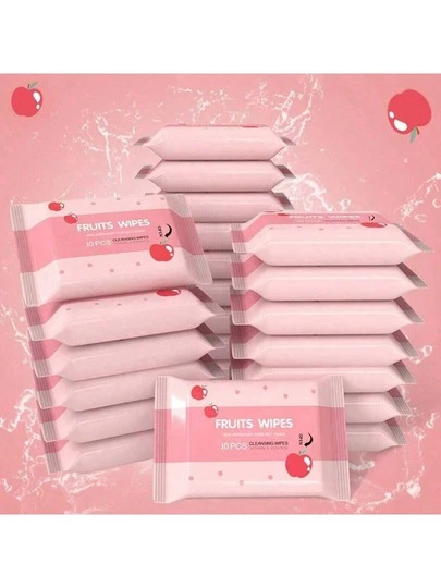 100pcs Wet Wipes - 10 Packs Of Portable Disposable Wet Wipes, Suitable For Kitchen Cleaning, Stain Removal, Ideal For Daily Home Cleaning, Outdoor Travel, Also A Great Gift For Halloween And Christmas