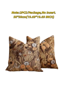 1个/2个蒲公英图案装饰方形枕套，适合所有季节，多种尺寸可选，高密度多色提花面料枕套，不含枕芯，拉链封口，适用于节日派对、沙发靠垫、床、客厅、办公室、汽车，也可作为礼物。 - 淺棕色蒲公英 - 查看 18