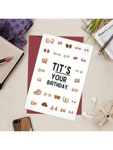 1pc Fun And Creative Birthday Cards, (6.5"X4.5"), Birthday Gifts For Girlfriends, Wives, Women, Unusual Items, Perfect Birthday Gifts For Colleagues, Family, Small Business Supplies (Envelopes, Greeting Cards), Christmas (Random Color, Random Style)
