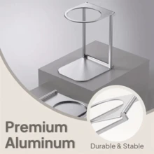Foldable Aluminum Alloy Portable Coffee Maker Stand, Stable Base, Suitable For Home, Travel, Camping And Office Use, Gift For Coffee Lovers