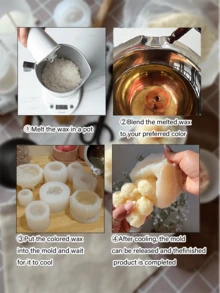 1pc Christmas Polar Bear Candle Mold, Heat-Resistant, Flexible And Easy To Clean, Suitable For DIY Scented Candles, Plaster Fragrance Stones, Resin Casting And More, Multi-Purpose, Suitable For Holiday Decor, Meditation And Home Decoration