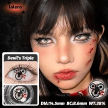 Lalens 一副彩虹色美瞳,骄傲主题,爱与和平,有效期一年,适合化妆舞会、万圣节以及打造迷人眼妆。 - 年拋 - 查看 19