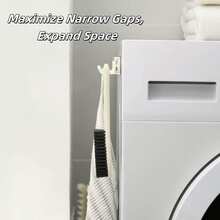 1 pieza Gancho adhesivo expandible, organizador colgante ahorra espacio para ropa, cocina y talla grande, sin necesidad de perforar