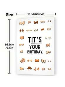 1pc Fun And Creative Birthday Cards, (6.5"X4.5"), Birthday Gifts For Girlfriends, Wives, Women, Unusual Items, Perfect Birthday Gifts For Colleagues, Family, Small Business Supplies (Envelopes, Greeting Cards), Christmas (Random Color, Random Style)