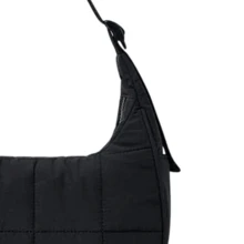 Small Puffer Crescent Shoulder Bag – Women's Quilted Nylon Handbag With Adjustable Strap, Lightweight & Stylish - 西瓜粉 - 查看 2
