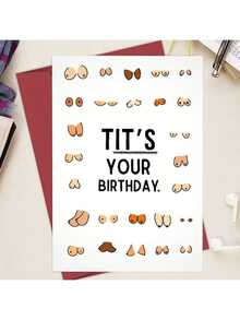 1pc Fun And Creative Birthday Cards, (6.5"X4.5"), Birthday Gifts For Girlfriends, Wives, Women, Unusual Items, Perfect Birthday Gifts For Colleagues, Family, Small Business Supplies (Envelopes, Greeting Cards), Christmas (Random Color, Random Style)