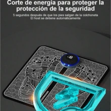 Masajeador nervioso de pies, masajeador eléctrico de acupuntura de almohadilla de masaje de pies, masajeador circular de pies,Masajeadores Eléctricos para Pies y Piernas - Negro - Ver 2