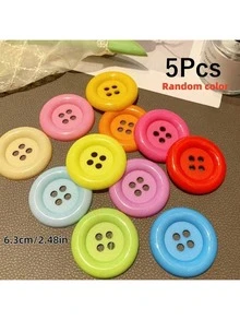 3.4cm/4.8cm/6.0cm 大型手工玩具 DIY 装饰纽扣颜色随机发货，DIY 服装装饰，黄麻丝带绳 DIY 婚礼黄麻绳工艺品礼物派对装饰