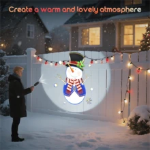 1PC 1 Light+3pcs/6pcs Projection Pattern Christmas LED Projection Light, LED Christmas Light USB Night Light For Christmas Decoration, USB Power Supply, Wall And Ceiling Decoration, Perfect Holiday Gift, Christmas Holiday Lighting Display - Multicolor - View 4