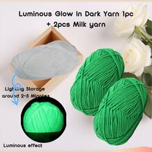 50g/Pack Glow-In-The-Dark Yarn, Glow Yarn, DIY Handcraft Knitting, Crochet, Carpet, Hat, Clothing - Multicolor - View 23