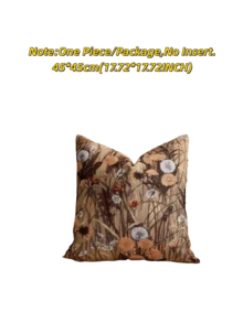 1个/2个蒲公英图案装饰方形枕套，适合所有季节，多种尺寸可选，高密度多色提花面料枕套，不含枕芯，拉链封口，适用于节日派对、沙发靠垫、床、客厅、办公室、汽车，也可作为礼物。 - 淺棕色蒲公英 - 查看 15