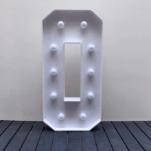 1Pc 73cm/28.7inch Light Up Digital Marquee Frame White Lights KT Board Number 0-9 Plug-In KT Board With Bracket Party Decorative Light Birthday Party Anniversary Decoration,Christmas - White - View 22