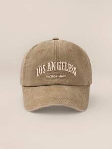 1 szt. haftowana damska czapka z daszkiem w stylu vintage, sprana, chroniąca przed słońcem, dodatek do ochrony przed słońcem