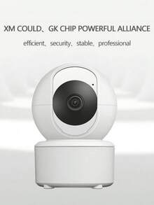 GENAI Home Smart Camera, 3MP WiFi Indoor Monitor With Night Vision, 360° Rotation, Motion Tracking, Ideal For Home Security, Baby And Pet Monitoring - White - View 13