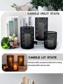1/3/12pcs Set Decorative Hurricane Wishing Candle Holder Candle Holder Suitable For Retro Style/Elegant Lantern Style Table Center Decoration Suitable For Wedding/Party Table Center Decoration Home Decoration