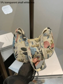 Túi đeo vai họa tiết hoa thời trang đa năng màu trơn, túi đeo chéo vuông Baguette tối giản giản dị, túi đeo chéo Bohemian cổ điển, túi Hobo cổ điển, bộ túi xách và ví nữ, túi đeo vai văn học dung tích lớn, túi lưỡi liềm họa tiết hoa thời trang, túi đeo dưới cánh tay - Nhiều màu - Xem 11