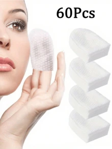 120pcs U-Shaped Cleaning Pads For Face Makeup Removal - Soft Makeup Cleaning Pads Suitable For Face And Nails Perfect For Removing Makeup-Makeup Remover Cleaning Pads