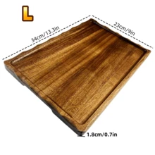 Tocător din lemn de 2 dimensiuni - Tocător etanș, Tocător de bucătărie, Tocător de brânzeturi, Tocător de pâine, Tocător de fructe, Tocător din lemn de trandafir, Tocător multifuncțional, Tavă pentru micul dejun, Tavă decorativă, Potrivit pentru acasă, restaurant și utilizare în exterior