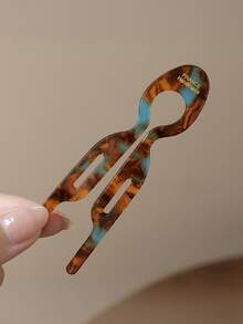 8pcs/6pcs/1pc Vintage French Elegant Casual Acetate Hair Clips, Retro U-Shaped High-End Bun Maker, Simple Elegant Hair Accessories, Suitable For Daily And Holiday Use, Gift For Women - Multicolor - View 10