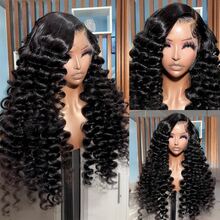 CEXXY 13x6 Human Hair Front Lace Wig, Brazilian Wig With Natural Waves, Deep Wave Wig, 100% Baby Hair, HD Lace, Glue-Free Wig, 180% Density, 360° Human Hair Lace Wig - SPure Natural - Xem 3