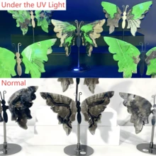 1PC High Quality Butterfly Wing Decoration,Natural Crystal Carving,Gemstone Jewelry,Glitter, Healing Crystal, Birthday Gift,Women Gift, Girlfriend Gift,Halloween Gift, Christmas Gift,Home Decoration,Party Decoration,Scene Decoration,Desktop Decoration,Crystal Ornaments,Table Decoration. - Multicolor - View 9