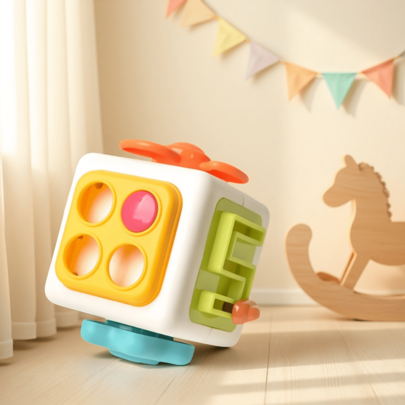 HUANG ER Piłka do chwytania dla niemowląt, inteligentna zabawka edukacyjna dla małych dzieci, gryzak do nauki chwytania, silikonowy gryzak Manhattan Grab Ball do dezynfekcji w wysokiej temperaturze