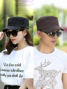 1 pieza Gorra plana para hombre con protección solar, sombrero ligero para todo el año, ideal para actividades al aire libre como senderismo, camping y uso diario