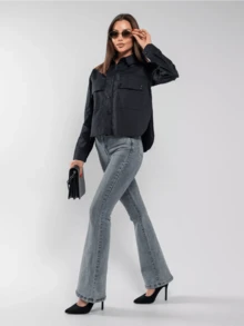 Women's Solid Color Front Button Casual/Work Shirt