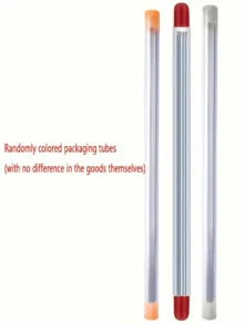 5 piezas Ganchos de gusano huecos, Agujas para cebo de gusano, Inflador de cebo de gusano rojo, Alimentador de cebo de acero inoxidable, Equipo de pesca - Multicolor - Ver 6