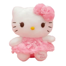 官方授权的 Sanrio 人物毛绒玩具系列 - 以优雅玫瑰风格的 Hello Kitty 和 My Melody 为特色 - 柔软可爱的毛绒动物毛绒玩具，适合卧室、客厅和家居装饰 - 可爱的收藏毛绒玩具，带有精致的玫瑰细节，适合展示或赠送 - 彩色 - 查看 9