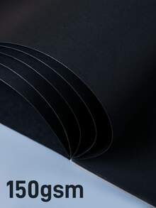 1PC Color-Changing Gold/Silver Blocking Black Card Paper Sketchbook, Changes Color In Sunlight, Spiral Coil Binding Tear-Off Loose-Leaf, Black Card Paper Painting Book, 25 Sheets(50 Pages) Each, Pure Black Paper 150gsm, Spiral Coil Binding Tear-Off Loose-Leaf, Suitable For Sketching Painting And Shorthand Notebooks, Suitable For Artists And Lovers Of Coloring, Drawing, Thick Hard Cardstock For Art, Crafts, School Supplies - Black - View 5