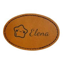 Niestandardowa skórzana etykieta na czapkę z dzianiny, skórzana etykieta na odzież, skórzana etykieta na akcesoria odzieżowe, marka dżinsowej skóry, ręcznie robione logo DIY, marka nitów, niestandardowa etykieta, skórzana klamra do bransoletki DIY, karabińczyk do zawieszania etui na telefon, skórzany pasek do torebki, skórzany pasek do uchwytu - Owalna skórzana etykieta - Zobacz 9