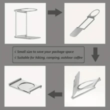 Foldable Aluminum Alloy Portable Coffee Maker Stand, Stable Base, Suitable For Home, Travel, Camping And Office Use, Gift For Coffee Lovers