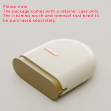 1个便携式隐形矫正器盒，ABS密封儿童正畸保持器收纳盒（不含清洁刷），方便旅行正畸托盘收纳盒，无需电池，不含配件