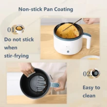 RAF 1-3人多功能电炖锅，不粘锅，迷你电锅，厨房电器，汤锅，电饭煲，电煎锅，情人节和圣诞节理想的厨房礼物，折扣优惠